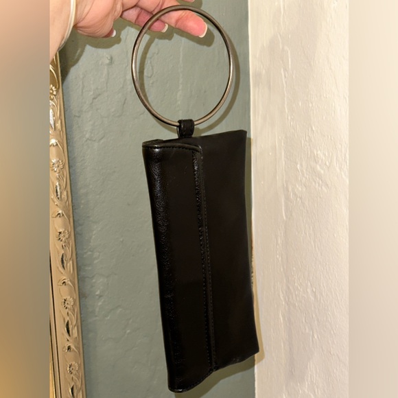 Vintage Y2K Victoria’s Secret Black Leatherette Satchel Handbag Pink Lining - Picture 12 of 15